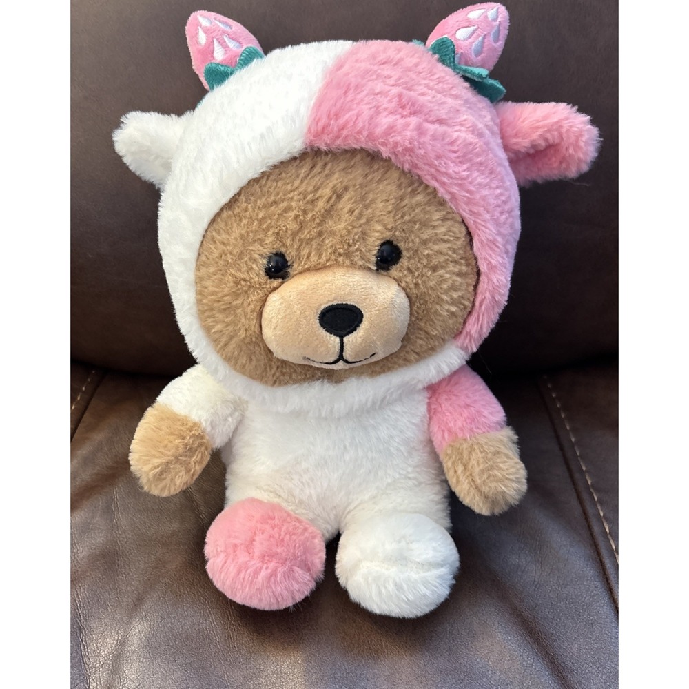 Kellytoy Strawberry Bear Plush Fruit Costume Stuffed Animal Toy 10"2023 Jazwares